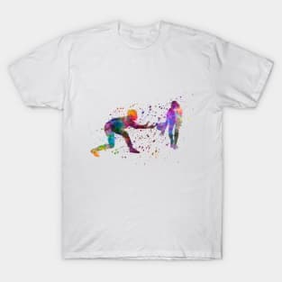 Rugby women in watercolor T-Shirt